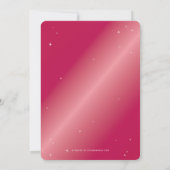 Chic Hot Pink Sparkling Spider Web-Halloween-Party Einladung (Rückseite)