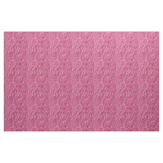 Chic hot pink tooled leather floral stoff (Fat Quarter (45,7 x 55,9 cm))