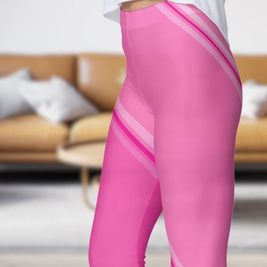 Chic Hot Pink unter rosa Banddruck Leggings