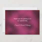 Chic Hot Roink Black Drippings Glitzer Dankeskarte (Rückseite)