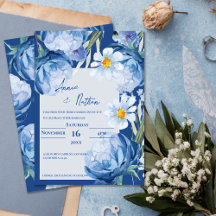 Chic Hübsch Blue Flowers Trendy Floral Wedding