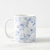 Chic Hübsch Blue White Blume Kaffeetasse (Links)