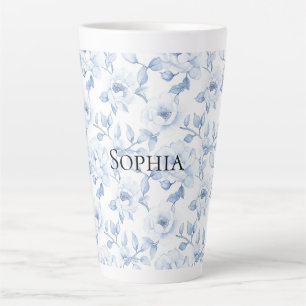 Chic Hübsch Blue White Blume Milchtasse