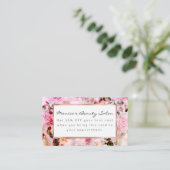 Chic Hübsch Blush Pink Aquarellfarben Rose Floral Rabattkarte (Stehend Vorderseite)