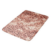 Chic Hübsch Girly Rose Gold Leopard Badematte (Schrägansicht)