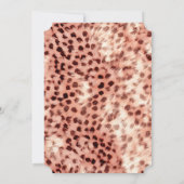 Chic Hübsch Girly Rose Gold Leopard Einladung (Rückseite)