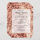 Chic Hübsch Girly Rose Gold Leopard Einladung (Vorne/Hinten)
