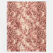 Chic Hübsch Girly Rose Gold Leopard Fleecedecke (Vorderseite)
