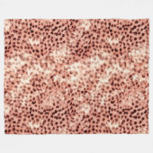 Chic Hübsch Girly Rose Gold Leopard Fleecedecke (Vorderseite (Horizontal))