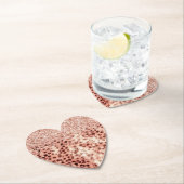 Chic Hübsch Girly Rose Gold Leopard Glitzer Liebe Untersetzer (Vor Ort)