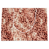 Chic Hübsch Girly Rose Gold Leopard Große Geschenktüte (Vorderseite)