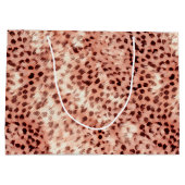 Chic Hübsch Girly Rose Gold Leopard Große Geschenktüte (Rückseite)