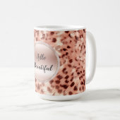 Chic Hübsch Girly Rose Gold Leopard Kaffeetasse (VorderseiteRechts)