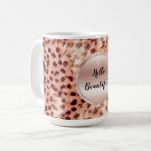 Chic Hübsch Girly Rose Gold Leopard Kaffeetasse (Vorderseite Links)