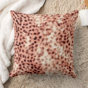 Chic Hübsch Girly Rose Gold Leopard Kissen