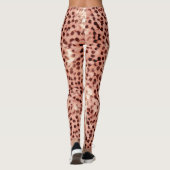 Chic Hübsch Girly Rose Gold Leopard Leggings (Rückseite)