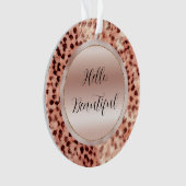 Chic Hübsch Girly Rose Gold Leopard Ornament (Vorderseite)