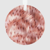 Chic Hübsch Girly Rose Gold Leopard Ornament (Rückseite)