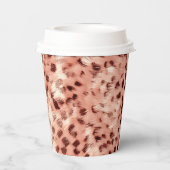 Chic Hübsch Girly Rose Gold Leopard Pappbecher (Rückseite)