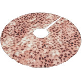Chic Hübsch Girly Rose Gold Leopard Polyester Weihnachtsbaumdecke (Schrägansicht)