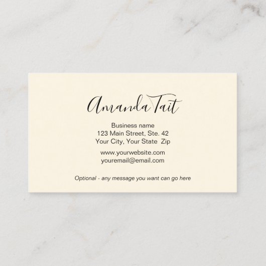 Chic Hübsch Pastels Piazza della Riforma Visitenkarte (Rückseite)