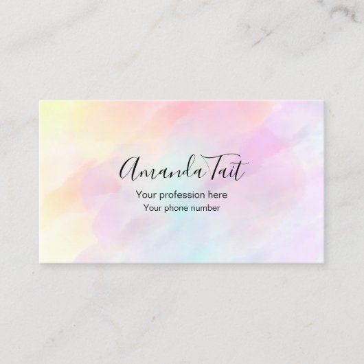 Chic Hübsch Pastels Piazza della Riforma Visitenkarte (Vorderseite)