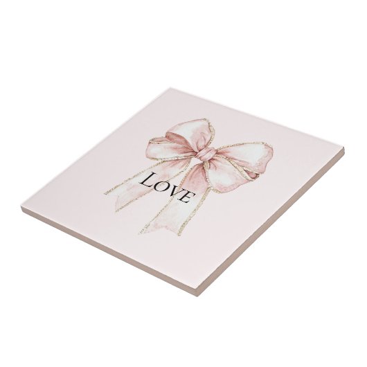 Chic Hübsch Pink Bow Fliese (Seite)