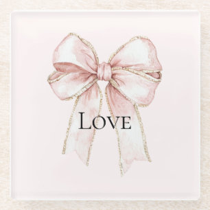 Chic Hübsch Pink Bow Glasuntersetzer