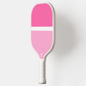 Chic Hübsch rosa monochrome Farbblöcke Pickleball Schläger (Links)