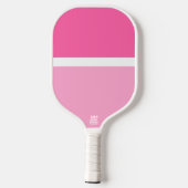 Chic Hübsch rosa monochrome Farbblöcke Pickleball Schläger (Rückseite)
