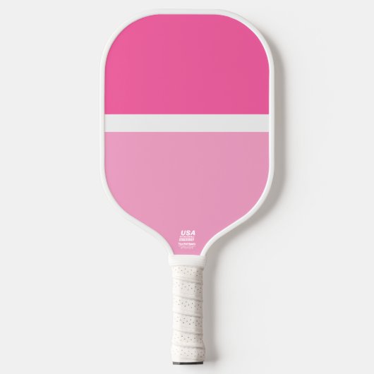 Chic Hübsch rosa monochrome Farbblöcke Pickleball Schläger (Vorderseite)