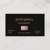 Chic Hübsch rosa Orange> Wohngestaltung Business C Visitenkarte (Rückseite)