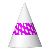 Chic Hübsche gepolsterte Kunst Rosa Mitte Streifen Partyhütchen (Vorderseite)