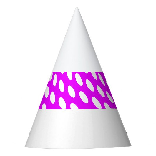 Chic Hübsche gepolsterte Kunst Rosa Mitte Streifen Partyhütchen (Vorderseite)