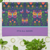 Chic Hübsches individuelles Zitat oder Name Butter Geschirrtuch (Gefaltet)