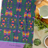 Chic Hübsches individuelles Zitat oder Name Butter Geschirrtuch