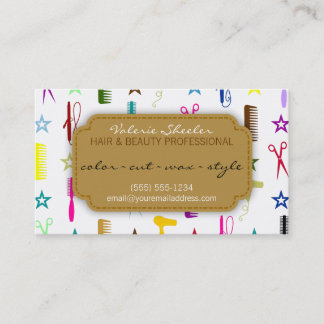 Chic Hues Multicolor Hair Beauty Ernennung Karte