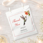 Chic Hummingbird und Orange Blume Wedding Geschenktütchen (Ausgeschnitten)