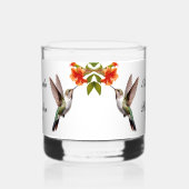 Chic Hummingbird und Orange Blume Wedding Whiskyglas (Rechts)