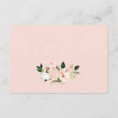 Chic Hydrangea Blush Pink Floral Hochzeitsempfang Begleitkarte (Rückseite)