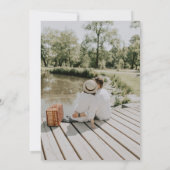 Chic Hydrangea Couple Foto Einladung zur Hochzeit (Rückseite)