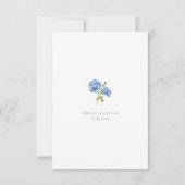 Chic Hydrangea Script Foto Save the Date Card (Rückseite)