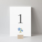 Chic Hydrangea Tischnummer Hochzeitkarte