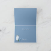 Chic Hydrangea und Mason Jar Danke, Note Card Dankeskarte (Innenseite)