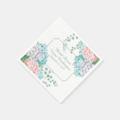 Chic Hydrangeas und Ivy Brautparty Napkins Serviette (Ecke)