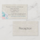 Chic Hydrangeas Wedding Enclosure Card Begleitkarte (Vorne/Hinten)