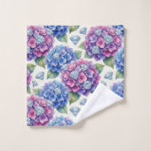 Chic Hydrangeen und Diamanten Handtuch-Set Badhandtuch Set (Waschlappen)