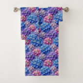 Chic Hydrangeen und Diamanten Handtuch-Set Badhandtuch Set (Insitu)