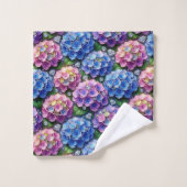 Chic Hydrangeen und Diamanten Handtuch-Set Badhandtuch Set (Waschlappen)