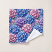 Chic Hydrangeen und Diamanten Handtuch-Set Badhandtuch Set (Waschlappen)